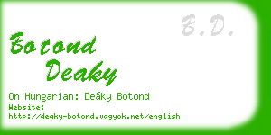 botond deaky business card